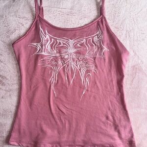 Pink Graphic Tank Top